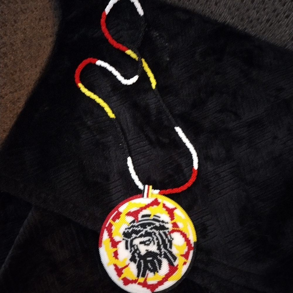 Nwt Handmade beaded Jesus necklace